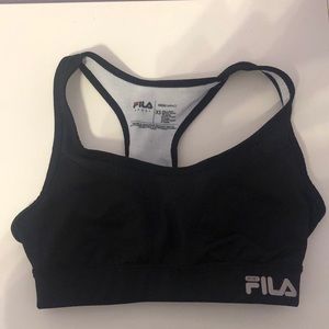 Black Fila Sports Bra